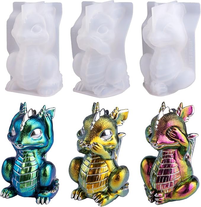 Meet the Guardians of Your Desk: Why the “Hear, Speak, See No Evil” Dragon Resin Molds Are the Cutest Thing You’ll Pour This Year